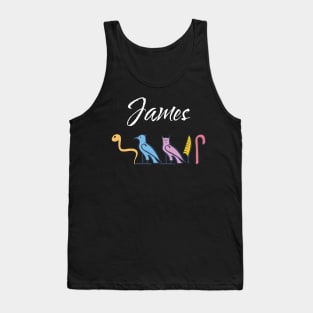 JAMES-American names in hieroglyphic letters-James, name in a Pharaonic Khartouch-Hieroglyphic pharaonic names Tank Top